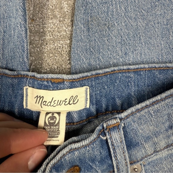 Madewell The Perfect Vintage Raw Hem Crop jeans Light Wash Size 26 - Picture 3 of 10